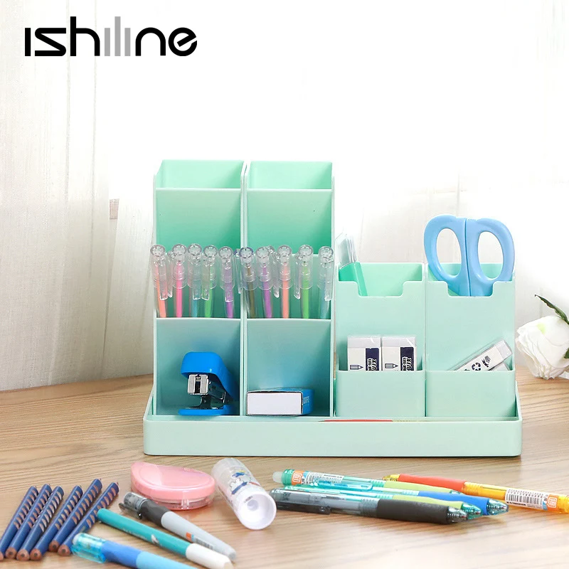 

Desk Pen Holder Pencil Makeup Storage Box Desktop Organizer Stand Case School Office Stationery