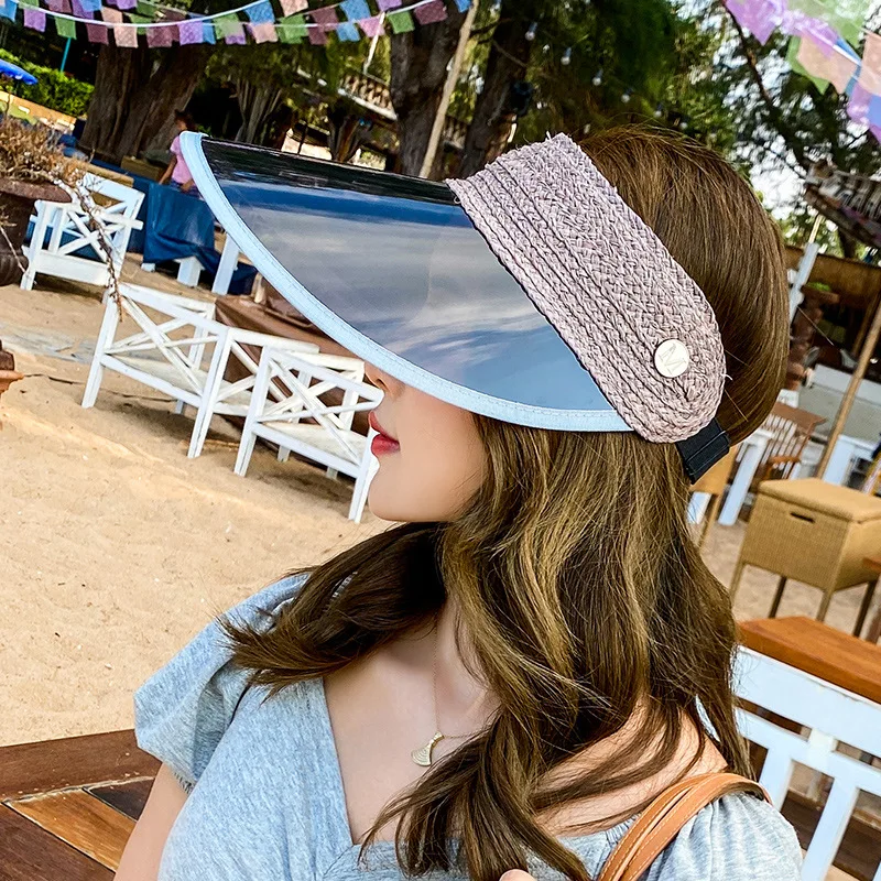 

The new sunshade hat summer 2020 lafite grass female han edition empty hat cap