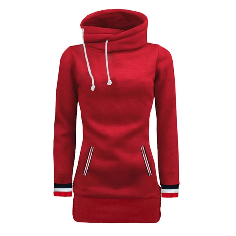 Осенние женские толстовки с капюшоном повседневные водолазки длинным рукавом