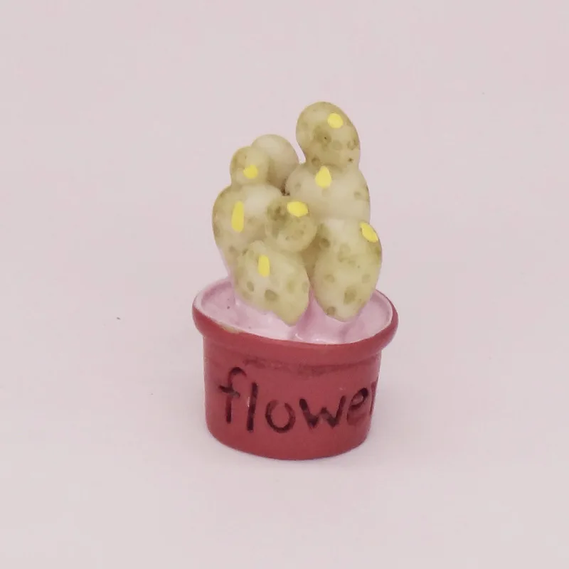 Figuras de Cactus en miniatura para casa de mu&ntilde;ecas, plantas verdes en miniatura, &aacute;rbol en maceta, decoraci&oacute;n de paisaje de jard&iacute;n, accesorios de simulaci&oacute;n DIY, juguetes, 1:12-2