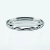 new arrival knurled fashion bezel silver polished finish 316l stainless steel skx007skx171srpd watch parts
