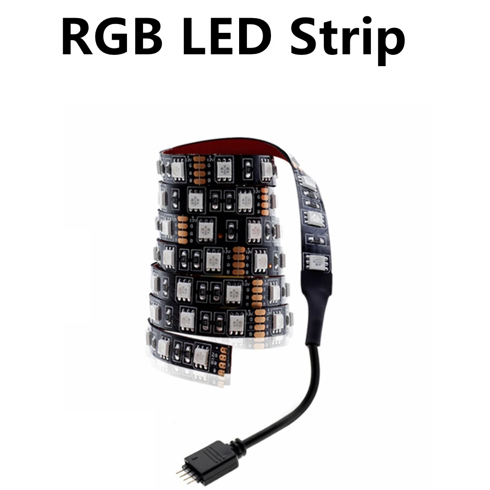Only RGB Strip USB Светодиодная лента лампа 5050SMD DC5V гибкий светодиодный светильник лента 1 м 2 м 3M 4M 5 м HD ТВ Настольный экран подсветка Смещенный светильник ing - Испускаемый цвет: Only RGB Strip