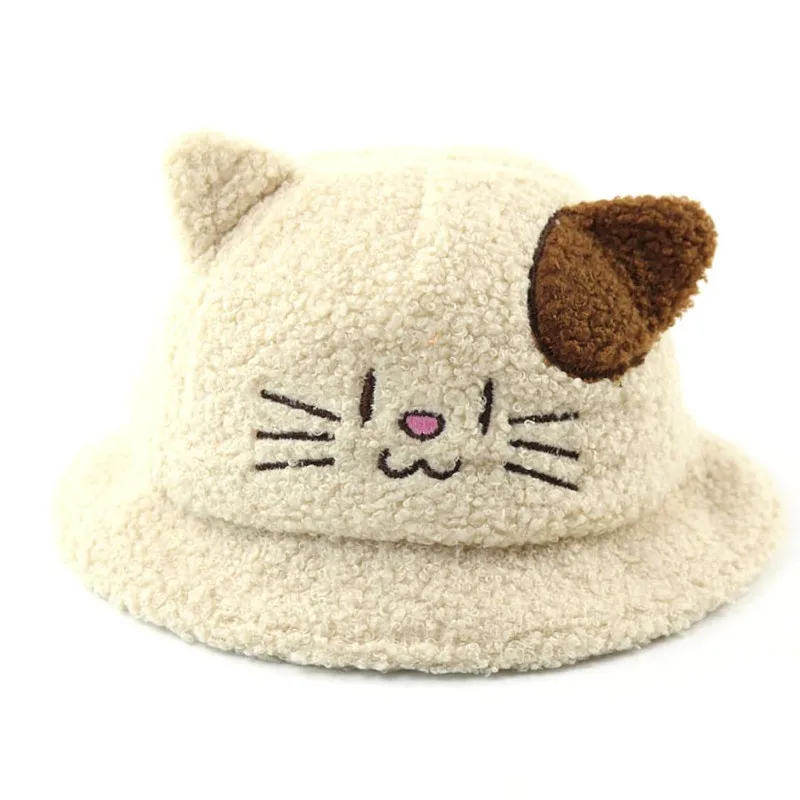 

2021 Winter Cute Cartoon Cats Hat For Boys And Girls Keep Warm Sun Cap Ins