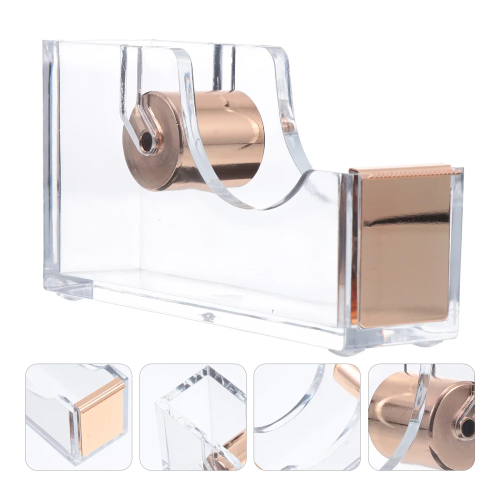 

1pc Acrylic Tape Dispenser Tape Cutter Tape Cutting Gadget Office Supply
