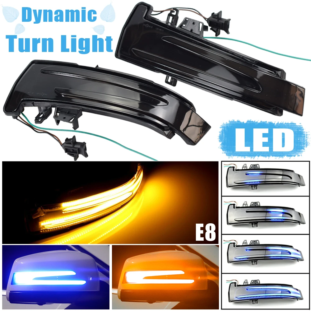 

Flowing Water Blinker Light LED Dynamic Turn Signal Rear Mirror Indicator Light For Benz W221 W212 W204 W176 W246 X156 C204 2PCS