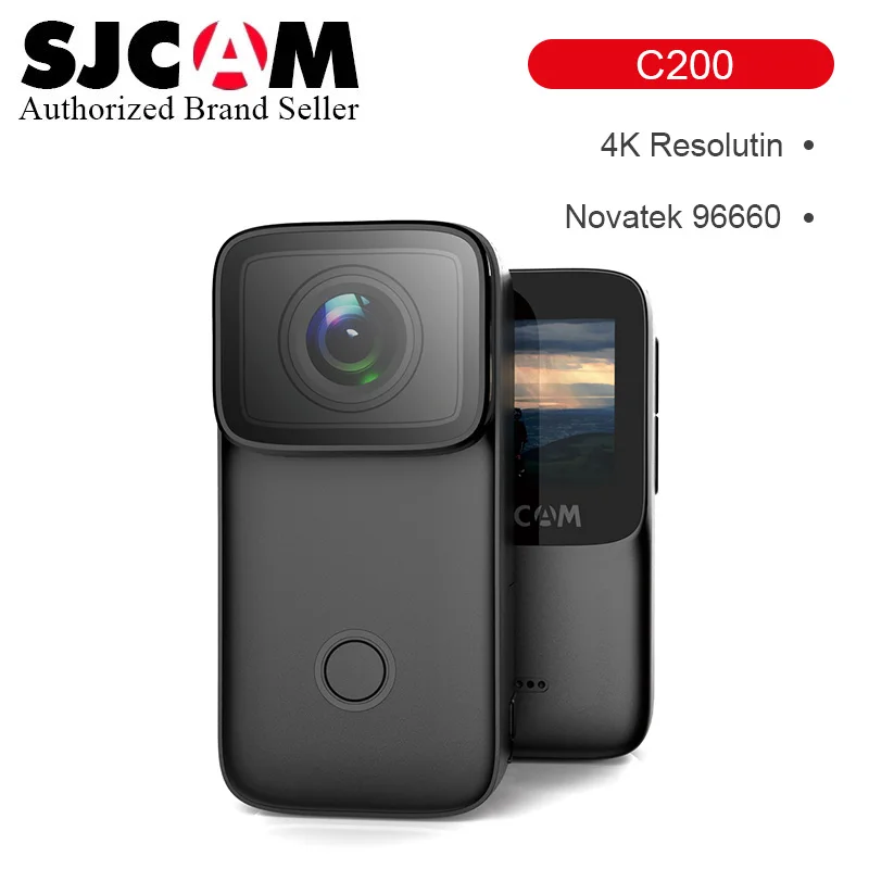 للبيع الأصلي SJCAM C200 عمل كاميرا صغيرة 4K 16MP NTK96660 واي فاي الدوران المضادة للاهتزاز ليلة 40 متر مقاوم للماء الرياضة DV كاميرا ويب الإبهام الكاميرا
