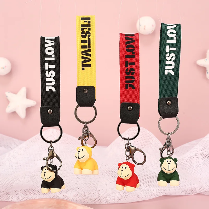 

Fashion Hot Sale Creative Cartoon Gorilla Keychain Cute Couple Men and Women Car Pendants Bags Accessories Small Gifts