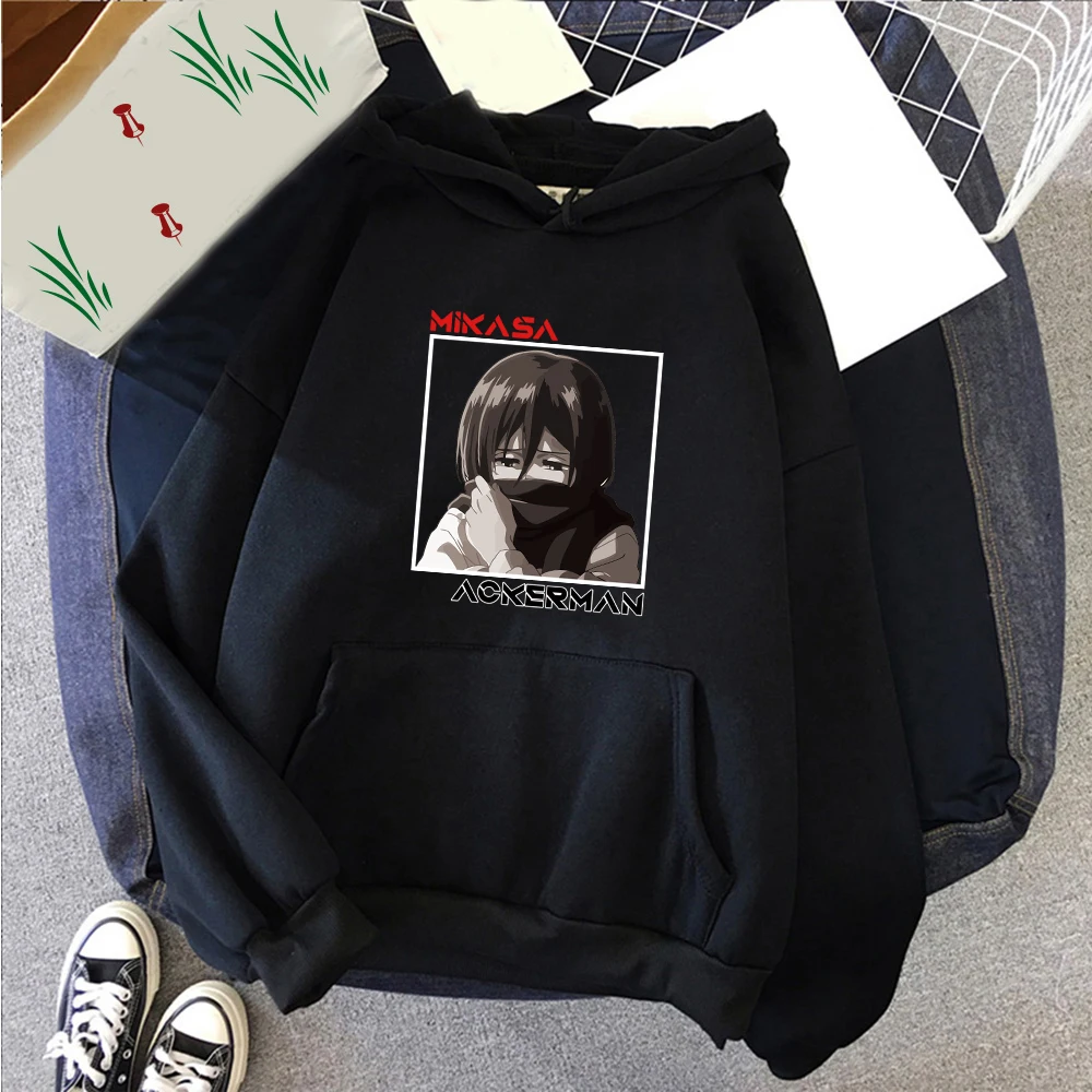 

Harajuku Women Hoodies Attack on Titan Anime Pullover Winter Causal Sweatshirt Fashion Long Sleeve