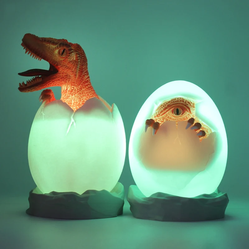 

New Dinosaur Egg Nightlight Touch Remote Control Bedroom Ambience Light Children's Gift Bedside Lamp