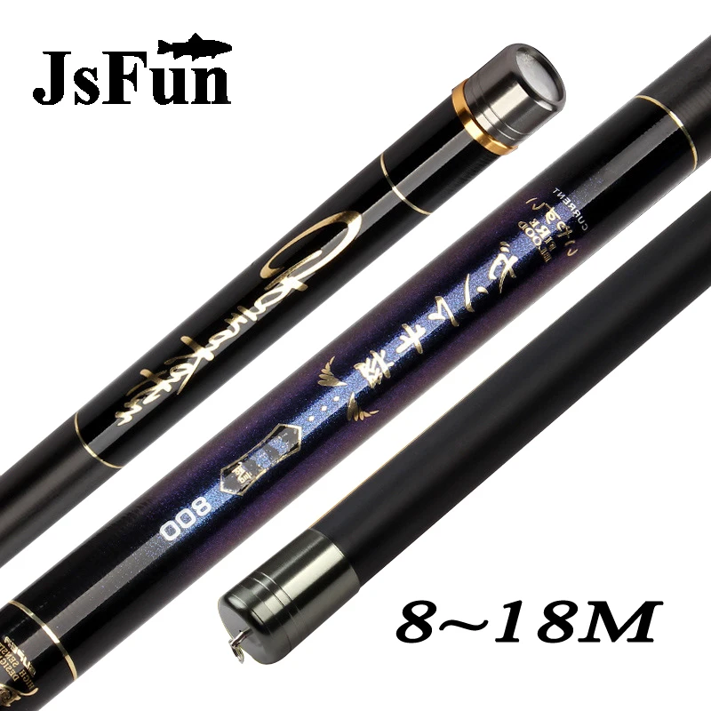 

8m 9m 10m 11m 12m 13m 14m 15m 18m Power Hand Rod High Carbon Telescopic Fishing Rod Superhard Strong Long Sections Pole FR289