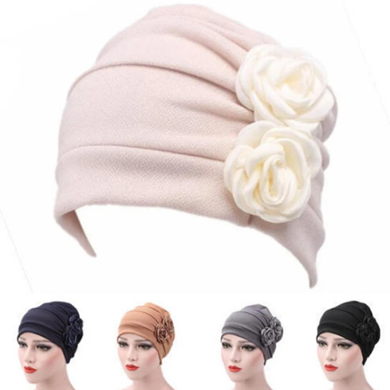 

1PC Women Turban Hat Lady Cancer Chemo Hair Loss Cap Head Scarf Wrap Cover