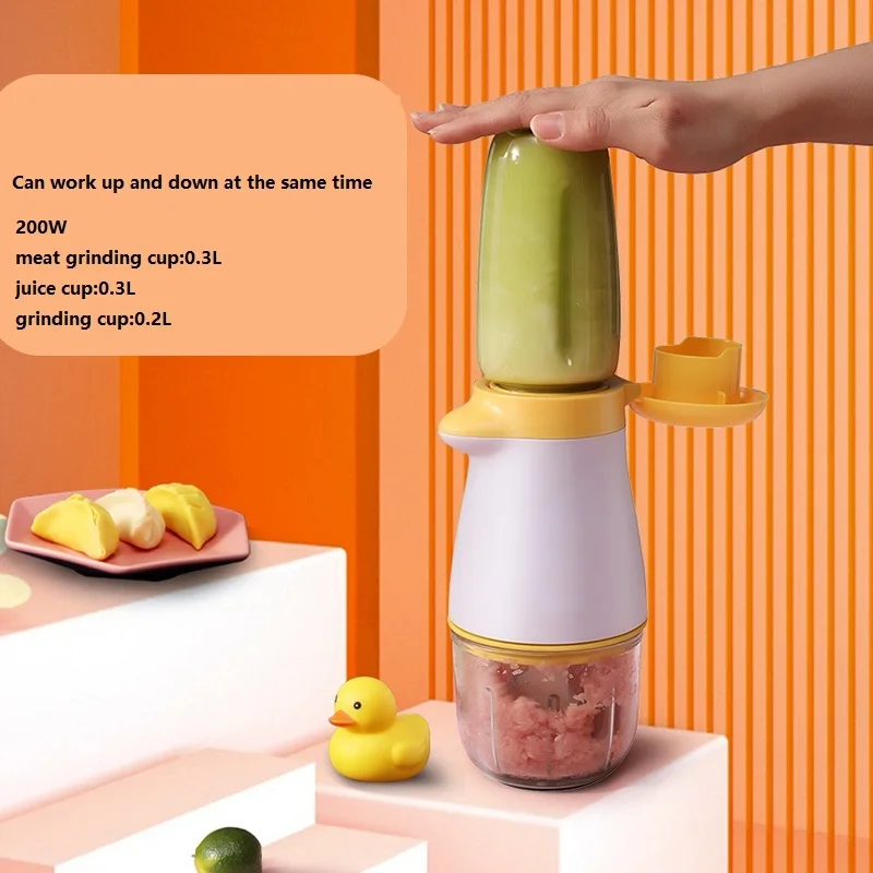 

220V Food Supplement Baby Food Blender Electric Baby Food Grinder With 3 Cups And 3 Knives EU/AU/UK/US Plug