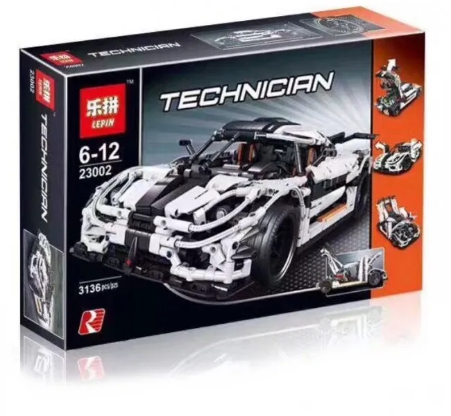 Конструктор lepinblocks Technics 23002 Супер кар Technic совместим с Лего 4789 LN 23002|Соединяющиеся