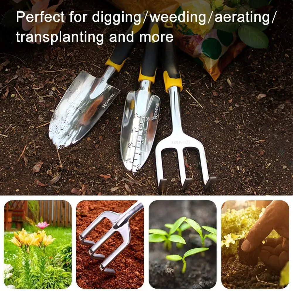 Мастерок для пересадки из литого алюминия Набор садовых инструментов 3 шт. 12