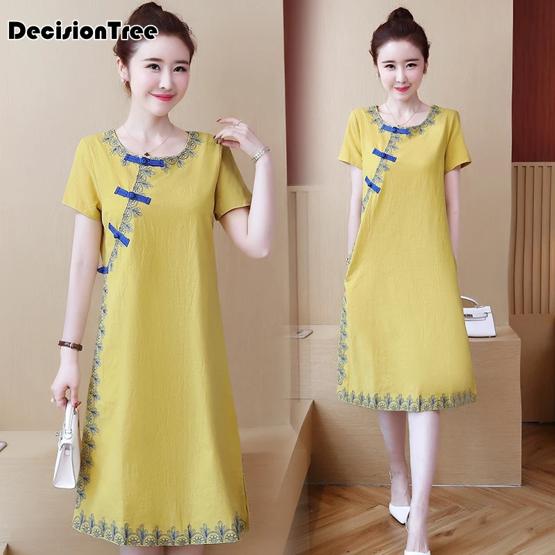 Китайское платье cheongsam qipao леди Ципао современный хлопок и лен цветочный принт свадебные вечерние платья Элегантное платье vestidos
