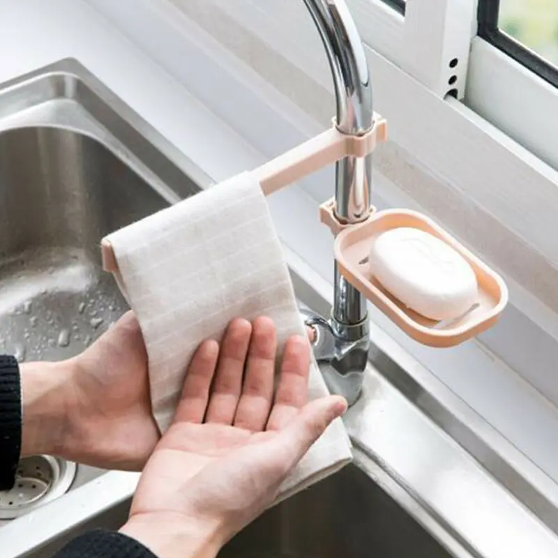 Подвесная вешалка для хранения на раковину держатель губки зажим кухонного