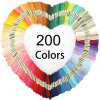 dmc embroidery floss 200 colors silk embroidery thread cross stitch cotton sewing skeins craft diy threads bracelet braided