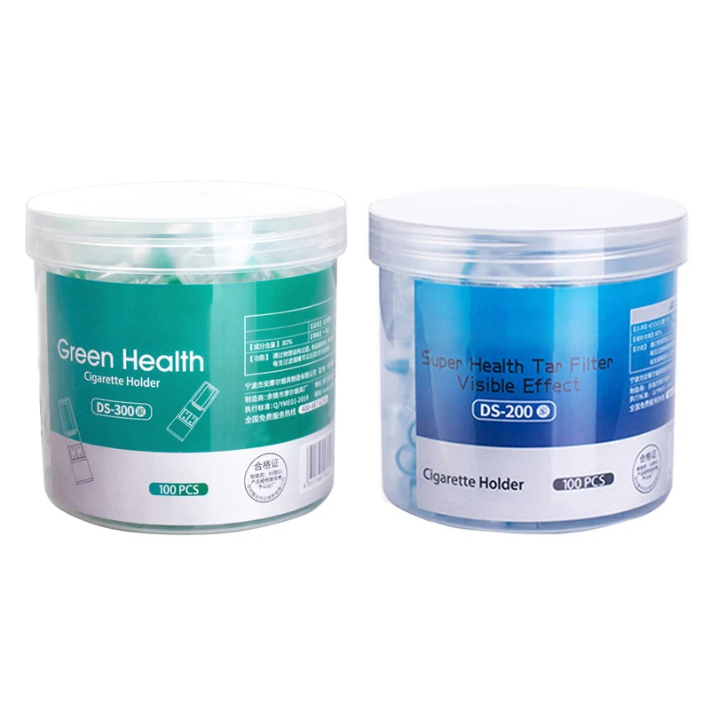 100 шт. одноразовый пластиковый табачный сигаретный фильтр для курения снижение