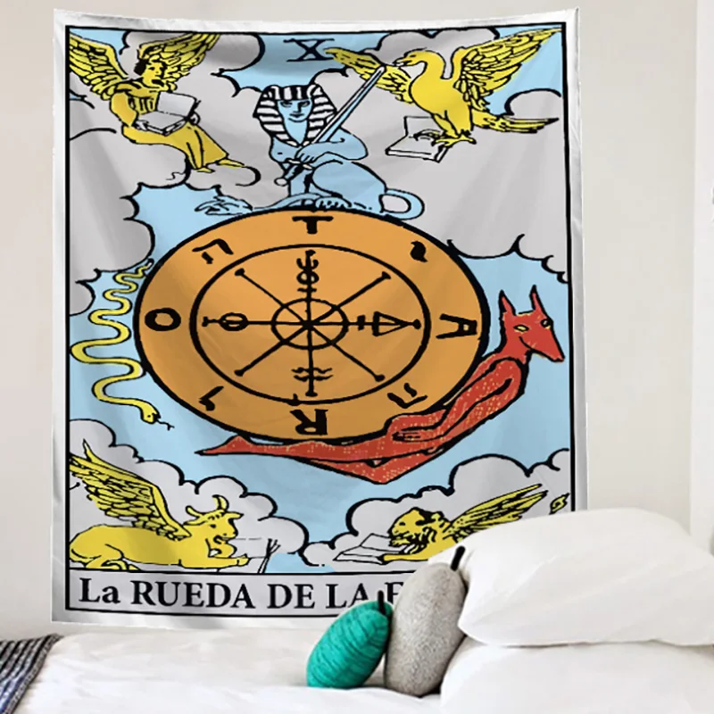 95*73cm Thin Style Tarot Tablecloth 22 Kinds Beautiful Pattern Astrology Sofa Cover Tapestry Board Game Accessorie | Спорт и