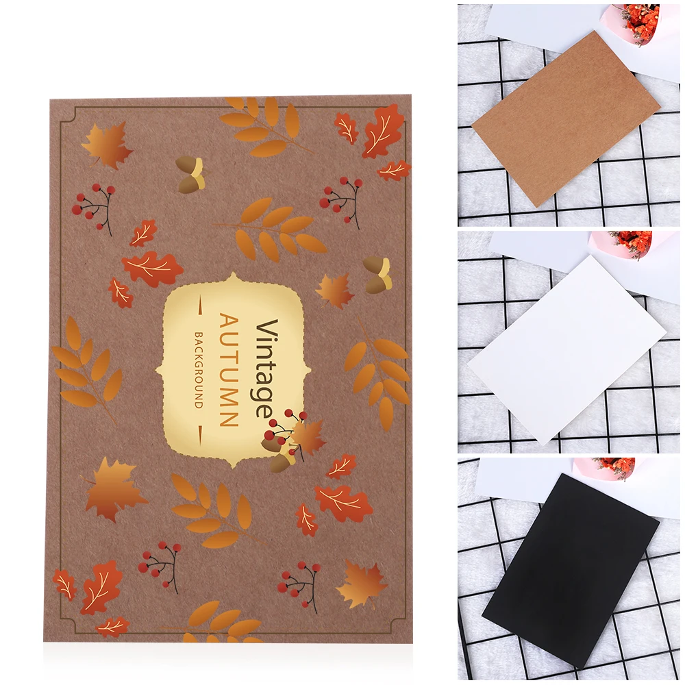 10 шт. классические Винтаж крафт Бумага пустая поздравительная открытка открытки