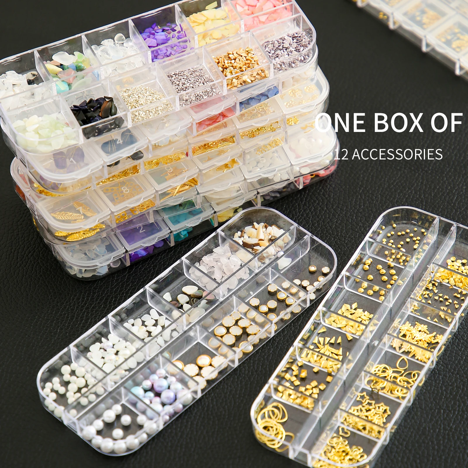 

Nails Rhinestones and Foils Flakes Nail Decoration with Gems for Nails Stud Foil Art Crystal Peaticrl Metal Glass Plas