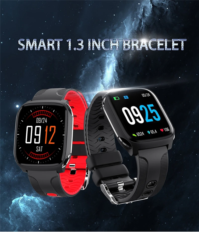 Смарт-часы TF9, 1,3 дюймов, полный экран, сенсорный, для мужчин, IP67, водонепроницаемые, пульсометр, кровяное давление, 180 мАч, смарт-часы, браслет