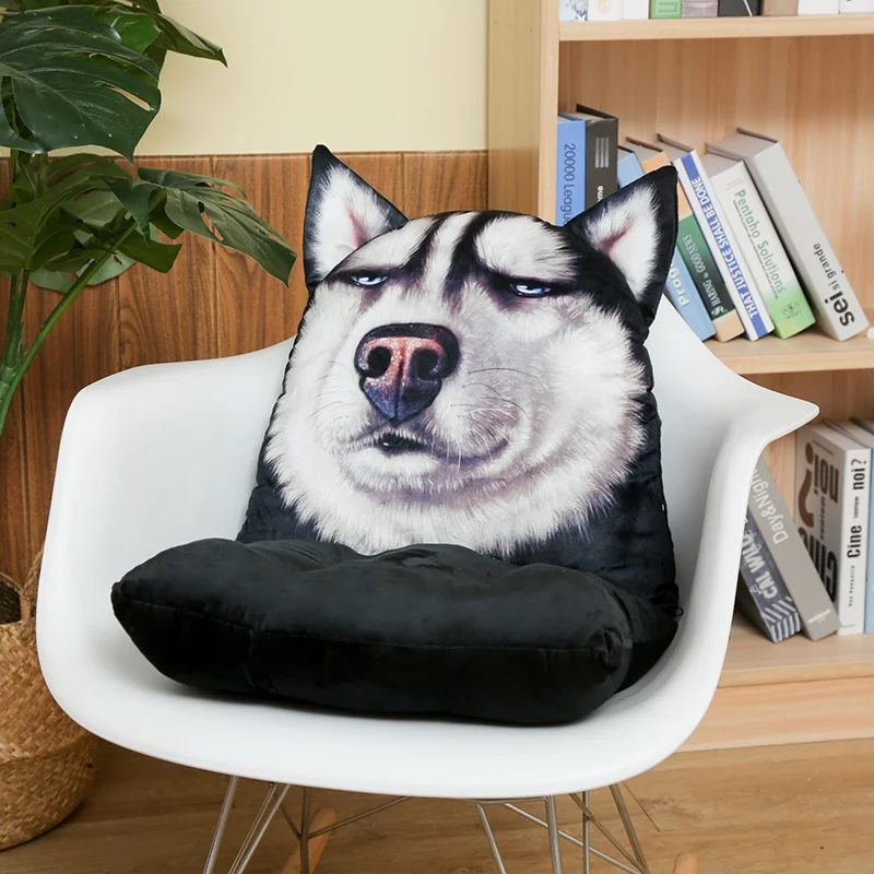 cushion C 70 см большая плюшевая имитация забавная игрушечная собака хаски супер милая креативная Подушка для детей весь Забавный высококачественный подарок на день рождения для детей - Цвет: cushion C