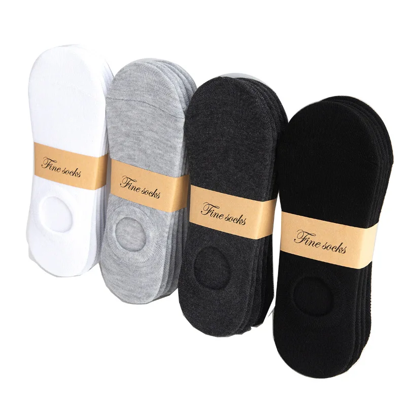 Однотонные хлопковые носки лодочки дышащие впитывающие пот Антифрикционные