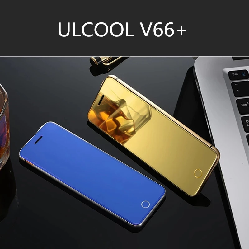 Ультратонкий сотовый телефон ULCOOL V66 PLUS роскошный мобильный супер мини с