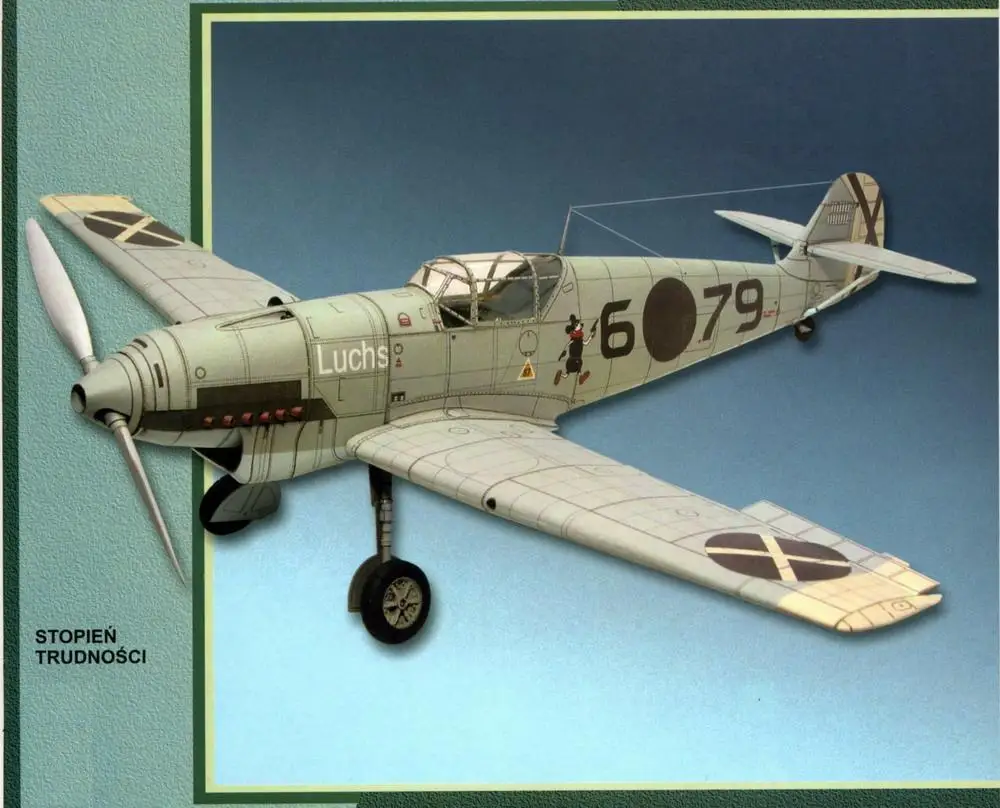 

World War II German Bf109D Fighter Paper Model DIY Handmade Airplane 3D Paper Model Children Adult Educational Toys