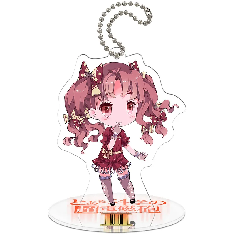 

Toaru Kagaku No Railgun Anime Women Key Chain Man Cartoon Acrylic Standing Model Figure Key Ring Cute Funny Key Holder Llaveros