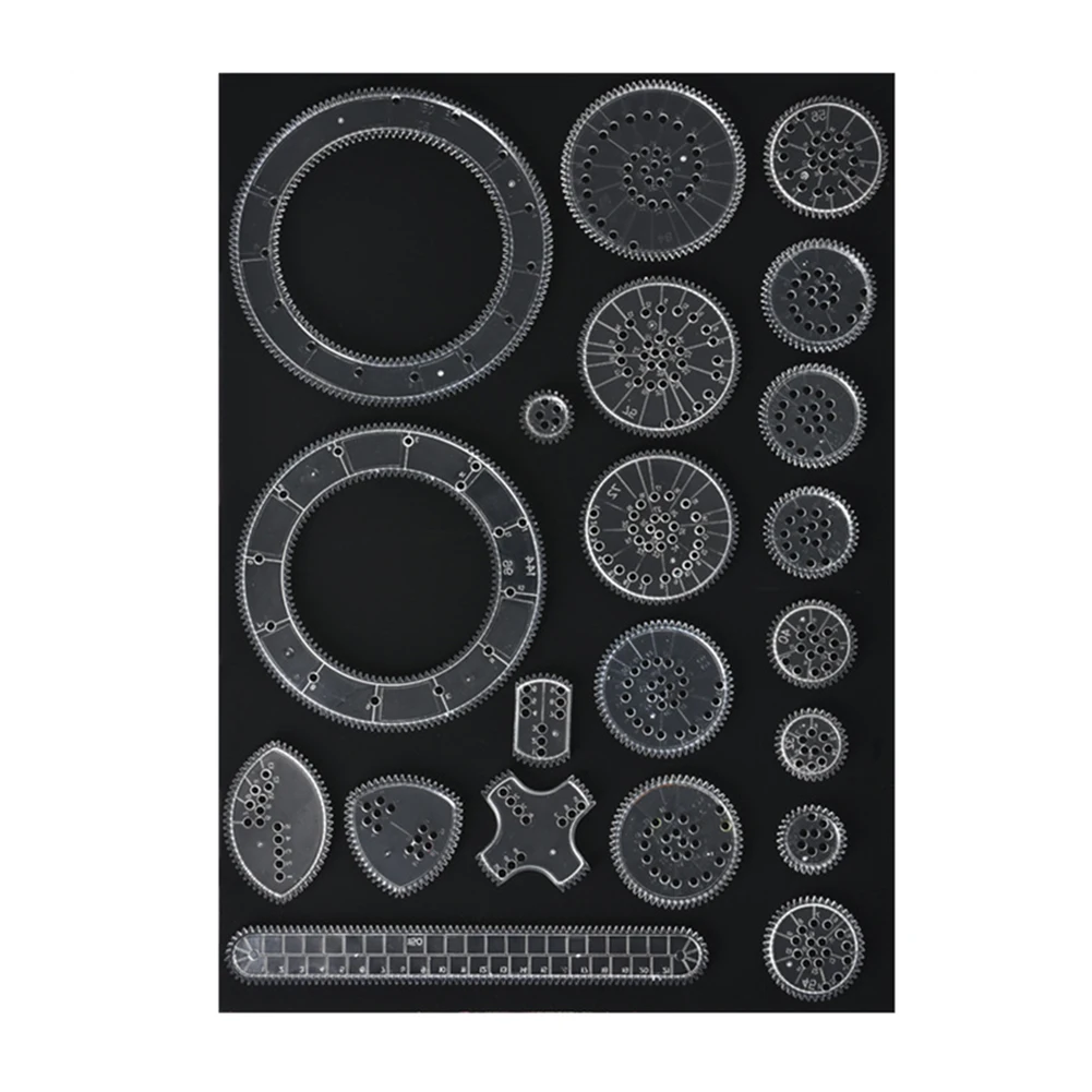 Fun Durable Drawing Toys Set Art Designs Interlocking Gear Coloring Game Toys Puzzle Baby Early Educational Toy