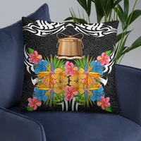 tokelau pillow coat of arms with tropical flowers pillowcases throw pillow cover home decoration