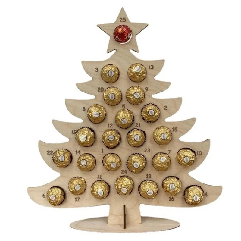 

Wooden Christmas Event Calendar Chocolate Rack Wooden Elk Deer Christmas Tree Event Calendar Christmas Party Home Decoration