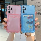 Противоударный чехол для Xiaomi Mi Poco x3, Redmi Note 10, 4G Pro, 8, 9T, с отделениями для карт