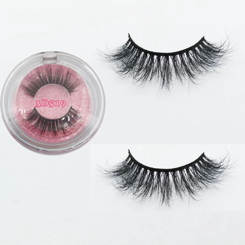 3D норки Многоразовые Накладные ресницы розовое золото блестящая круглая