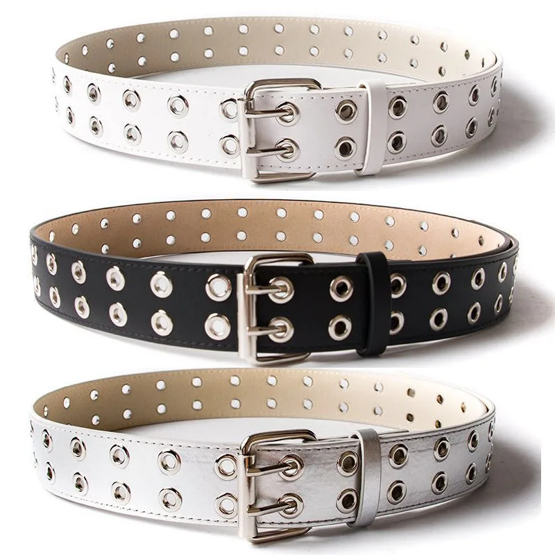 

Fashion Alloy women Belts Chain luxury for Genuine PU New style Pin Buckle Jeans Decorative Ladies Retro Decorative Punk