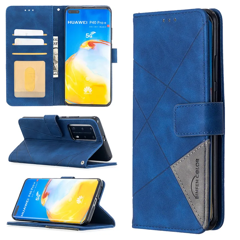

New Wallet Flip Case For Huawei P40 Pro Cover Case sFor HW P40 P 40 Lite 40Pro P40Lite E Magnetic Leather Phone Protective Bags
