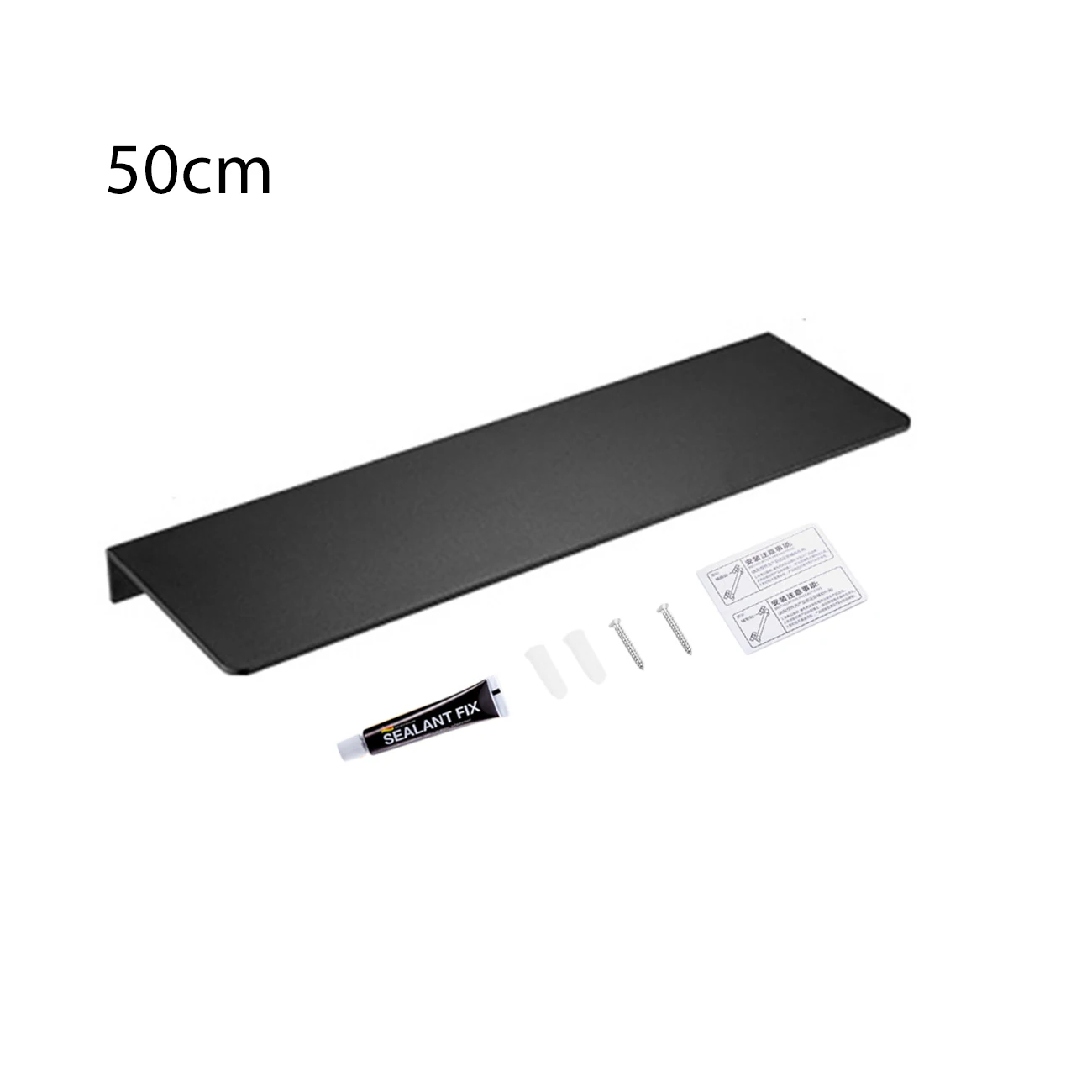 

Bathroom Storage Rack 30-50cm Modern Matt Bathroom Shelves Kitchen Wall Shelf Home Accessories