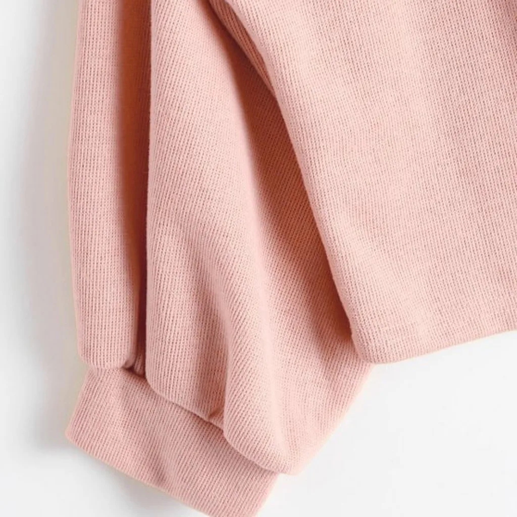 Осенняя женская кофта с длинным рукавом и карманом пуловер завязками круглым