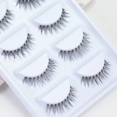 5 пар накладных ресниц YOKPN японские натуральные чистые Накладные ресницы ручной