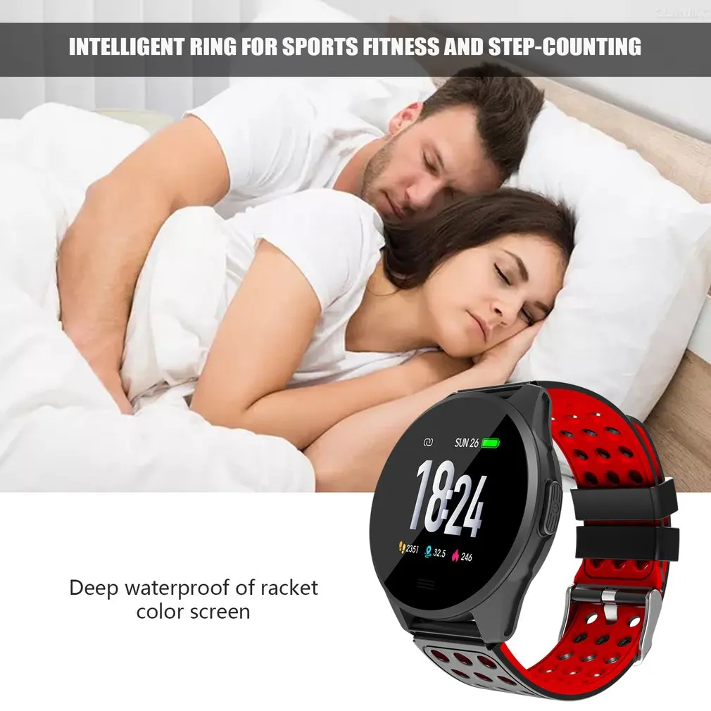Умный Браслет цветной экран браслет пульсометр Спорт Фитнес шаг дыхания свет