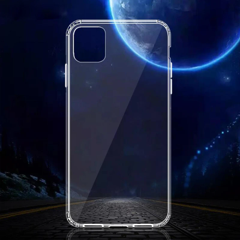 Transparent TPU Christmas New Year Cover For iPhone 11 Max Pro XR 8 7 6 6S 5S Plus Cartoon Santa Claus Elk Phone Case For iPhone 11Pro X XS Max - Цвет: Transparent TPU