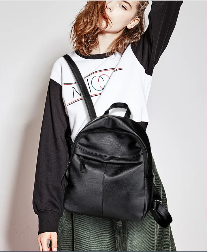 Модный женский рюкзак из искусственной кожи с защитой от кражи вместительный