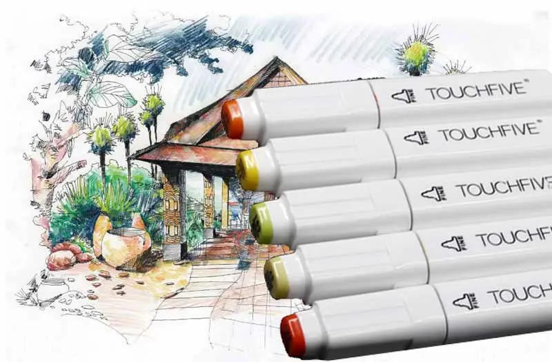 Масляные и спиртовые художественные маркеры 30 60 80 шт./компл.|marker set|colored markers setart |