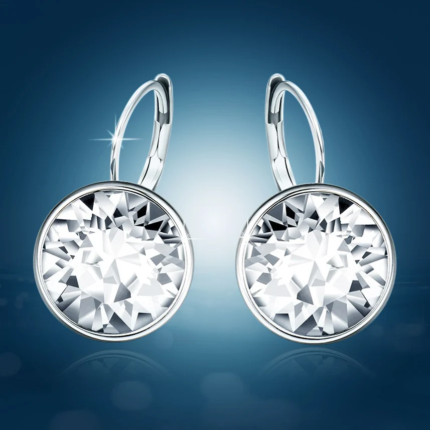 Серьги с настоящими кристаллами Swarovski, модные ювелирные изделия, серьги-капли с австрийским кристаллом для женщин, Oorbellen Bijoux