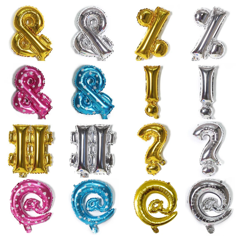 6 шт 16 дюймов Фольга на день рождения воздушные шары гелиевые символ Марк шар с