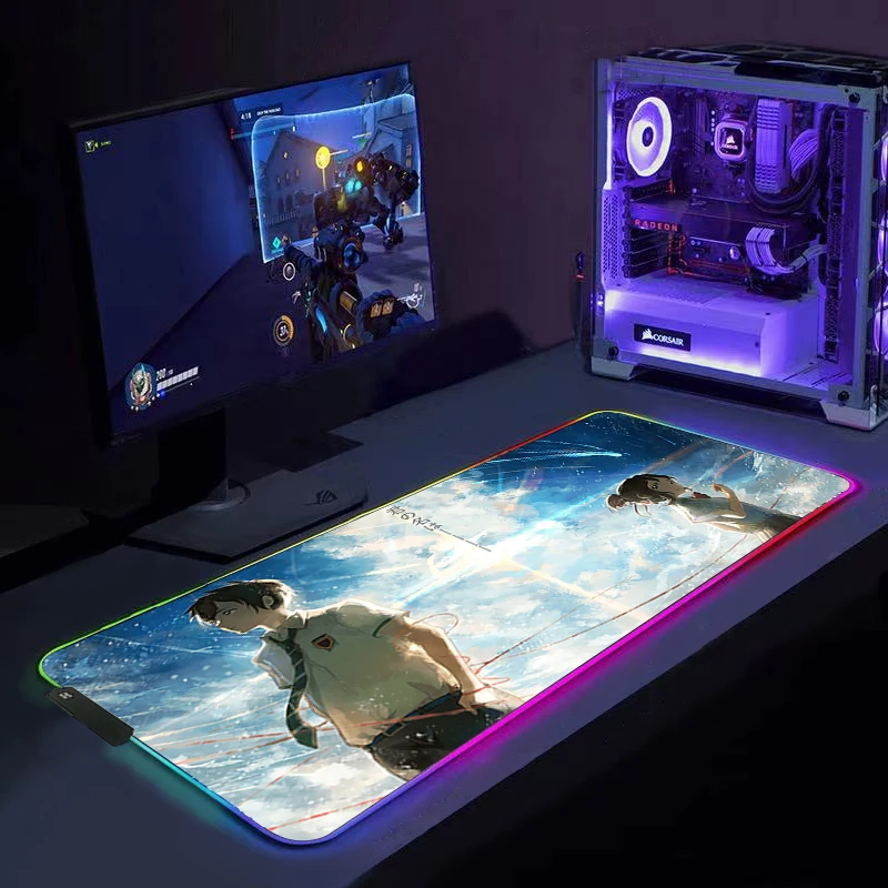 

Gaming Mouse Pad RGB Mouse Pad Your Name Gamer Computer Mousepad RGB Backlit Mause Pad Large Mousepad LED Backlight Mice Mats