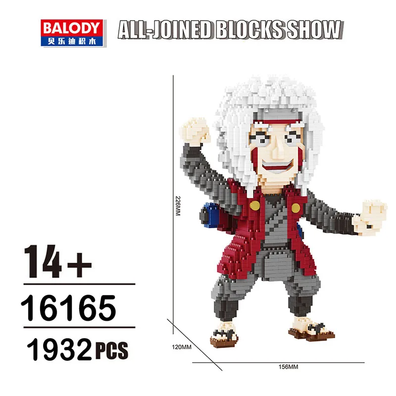 Balody аниме Ниндзя Блок Набор Мини Kakashi Sasuke Jiraiya модель Гаара блок строительные