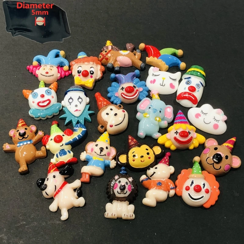 

22PCS Resin Cute Cartoon Fridge Magnetic Sticker Bear Horse Lion Clown Mouse Monkey Elephant Cloud Refrigerator Magnet Kid Toy